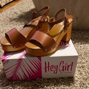 Brand New Corkys Tan Platform Sandals